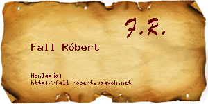 Fall Róbert névjegykártya
